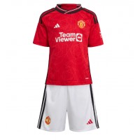 Koszulka piłkarska Manchester United Anthony Martial #9 Strój Domowy dla dzieci 2023-24 tanio Krótki Rękaw (+ Krótkie spodenki)